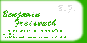 benjamin freismuth business card